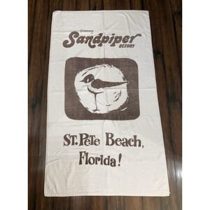 Vintage 60's/70's Schrafft's Sandpiper Resort St. Pete Beach Florida Beach Towel